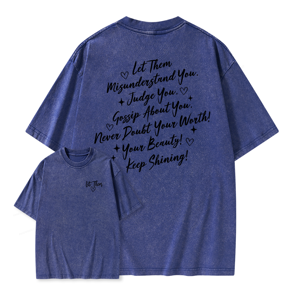 Pagewings Let Them Unisex Washed T-shirt