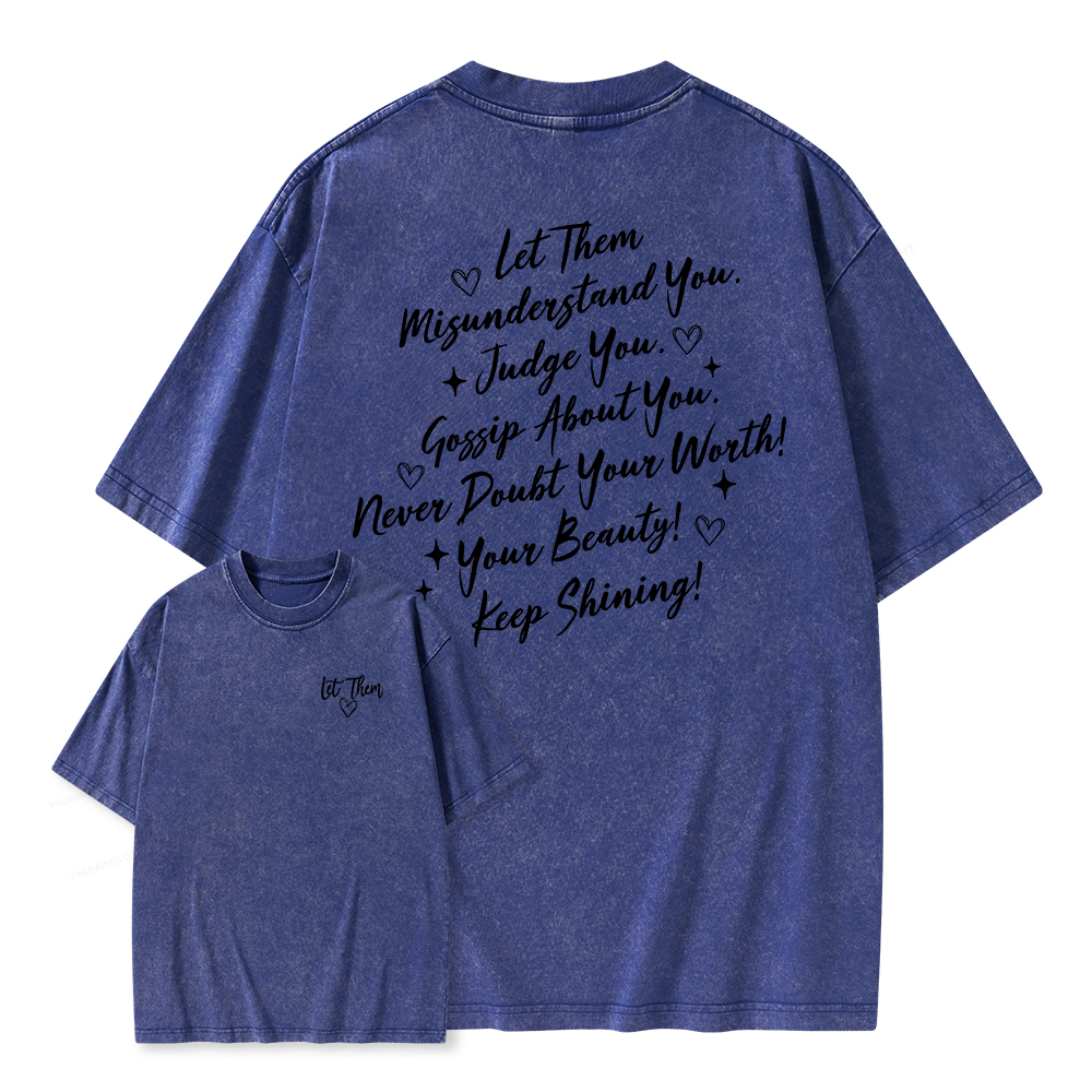 Pagewings Let Them Unisex Washed T-shirt