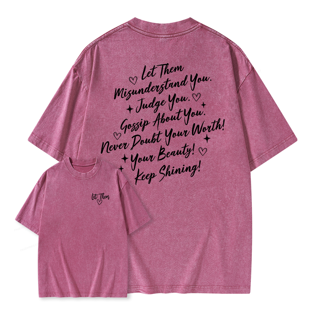 Pagewings Let Them Unisex Washed T-shirt