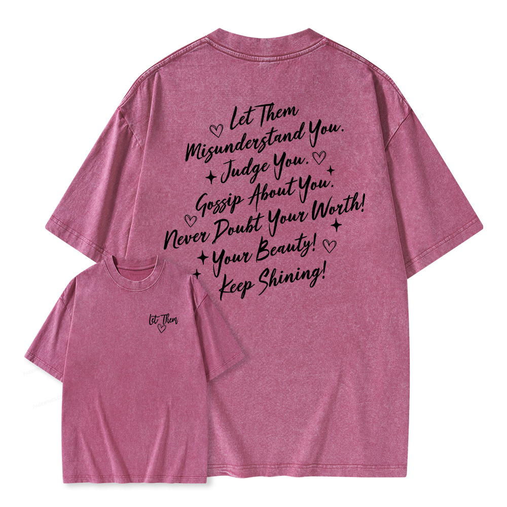 Pagewings Let Them Unisex Washed T-shirt