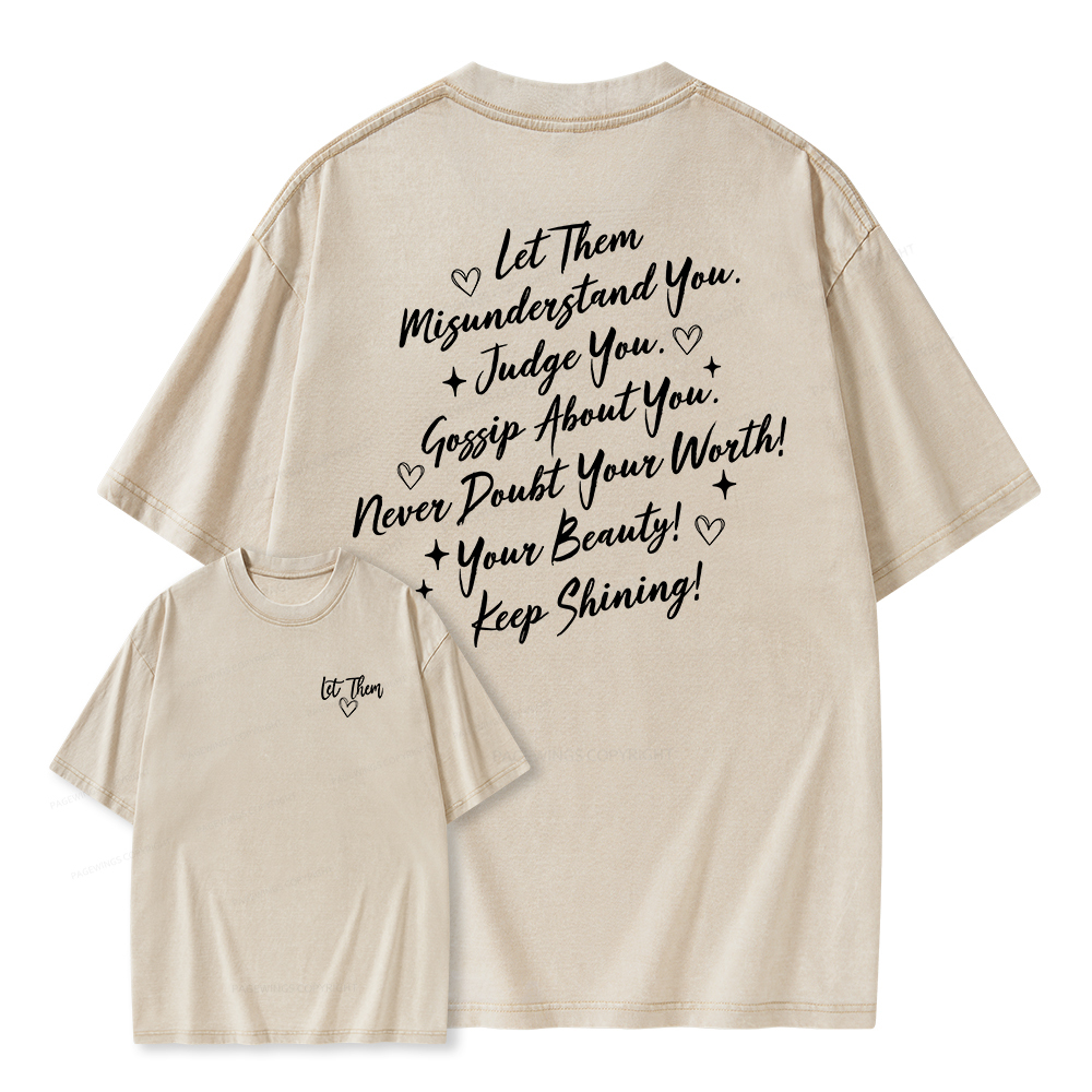 Pagewings Let Them Unisex Washed T-shirt