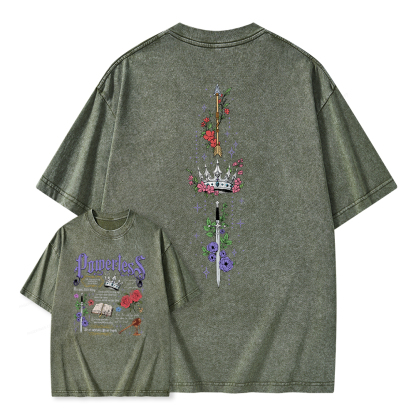 Pagewings Powerless Bookish Comfort Colors Unisex Washed T-shirt