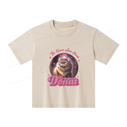 Pagewings Princess Donut Unisex Kids Washed T-shirt