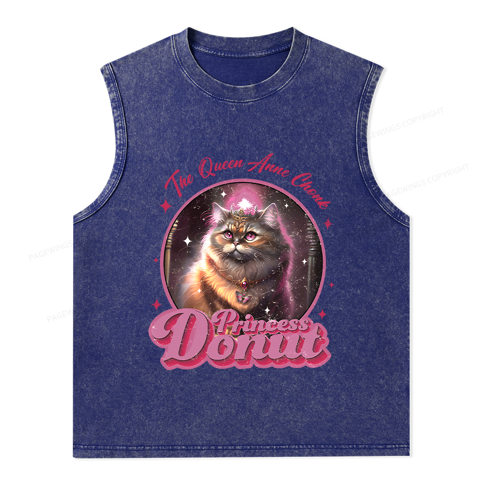 Pagewings Princess Donut Unisex Washed Tank Top