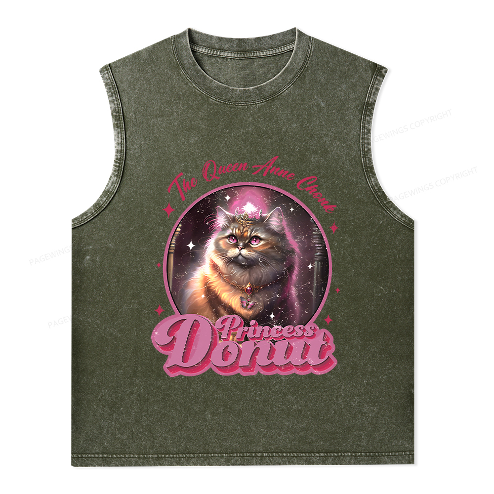 Pagewings Princess Donut Unisex Washed Tank Top