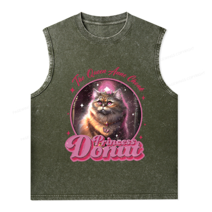 Pagewings Princess Donut Unisex Washed Tank Top