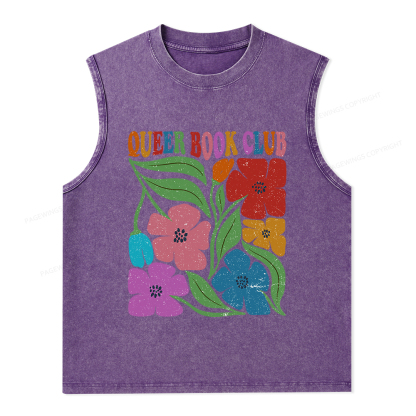 Pagewings Queer Book Club Unisex Washed Tank Top