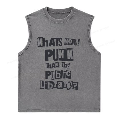 Pagewings What's More Punk Than The Public Library Unisex Washed Tank Top