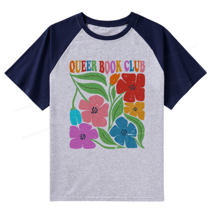Pagewings Queer Book Club Raglan T-shirt