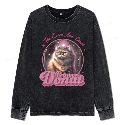Pagewings Princess Donut Unisex Washed Long Sleeve T-shirt