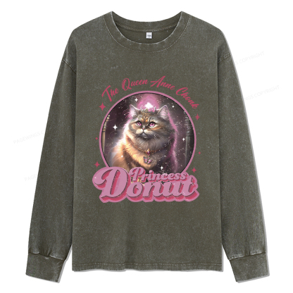 Pagewings Princess Donut Unisex Washed Long Sleeve T-shirt