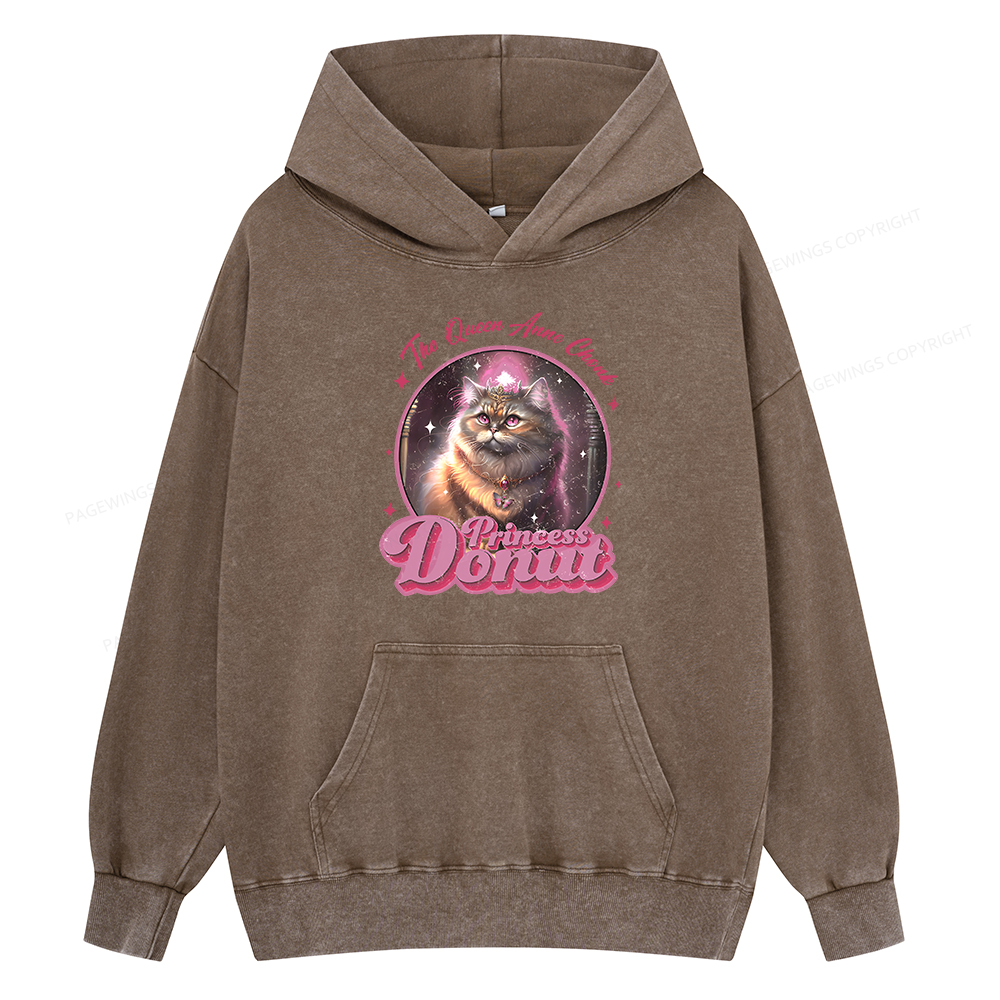 Pagewing Princess Donut Unisex Washed Hoodie