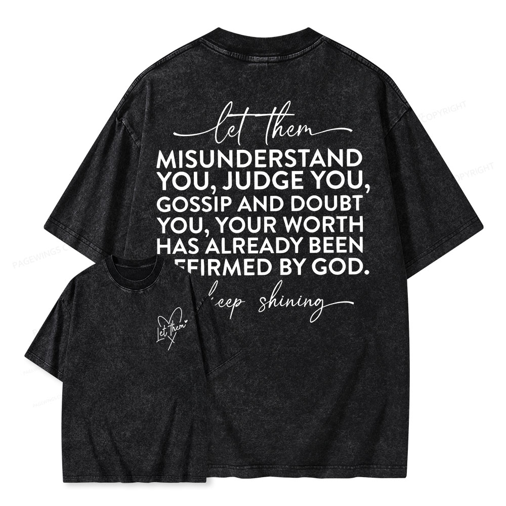 Pagewings Let Them Unisex Washed T-shirt