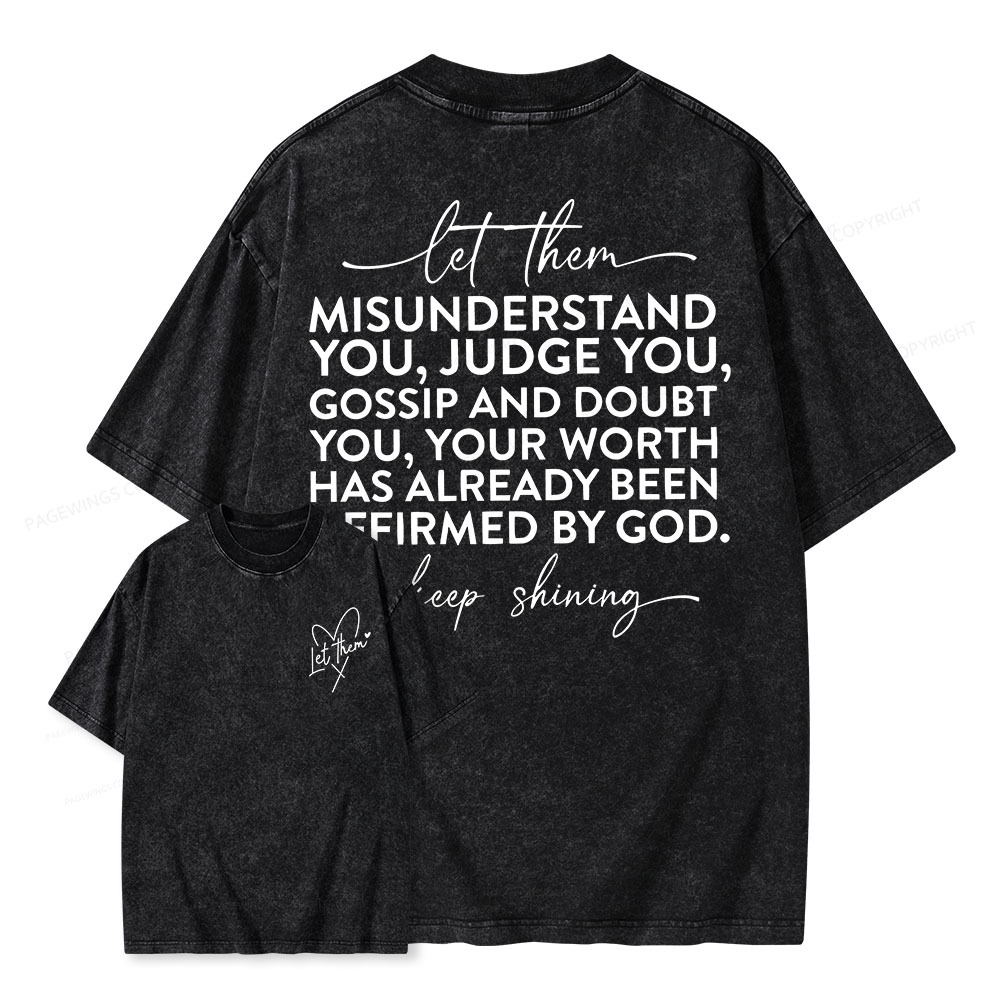 Pagewings Let Them Unisex Washed T-shirt