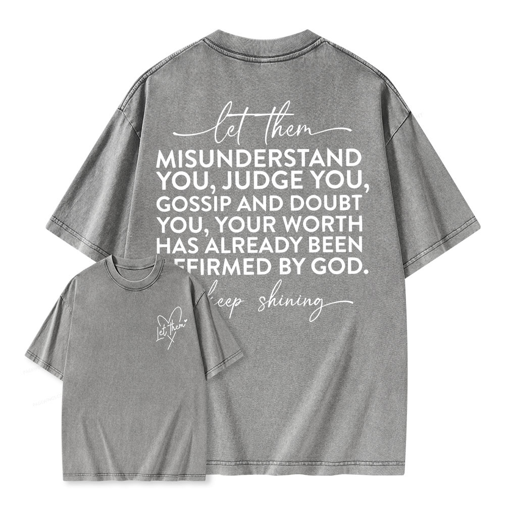 Pagewings Let Them Unisex Washed T-shirt