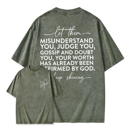 Pagewings Let Them Unisex Washed T-shirt