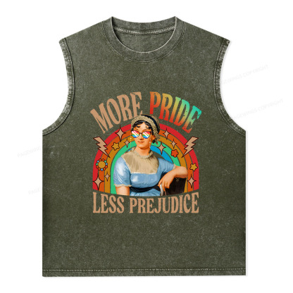Pagewings More Pride Less Prejudice Unisex Washed Tank Top