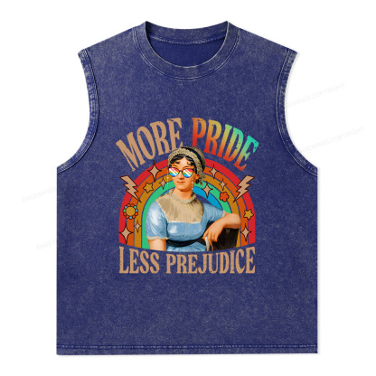 Pagewings More Pride Less Prejudice Unisex Washed Tank Top