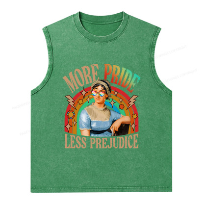 Pagewings More Pride Less Prejudice Unisex Washed Tank Top