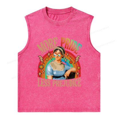 Pagewings More Pride Less Prejudice Unisex Washed Tank Top