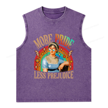 Pagewings More Pride Less Prejudice Unisex Washed Tank Top