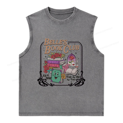 Pagewings Belle's Book Club Unisex Washed Tank Top