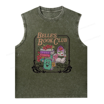 Pagewings Belle's Book Club Unisex Washed Tank Top