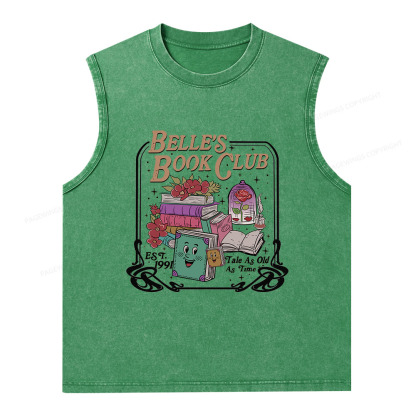 Pagewings Belle's Book Club Unisex Washed Tank Top