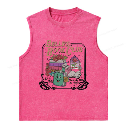 Pagewings Belle's Book Club Unisex Washed Tank Top