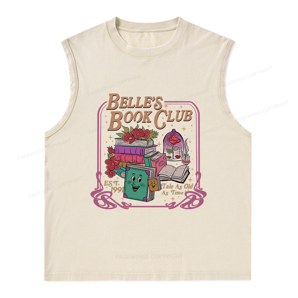 Pagewings Belle's Book Club Unisex Washed Tank Top