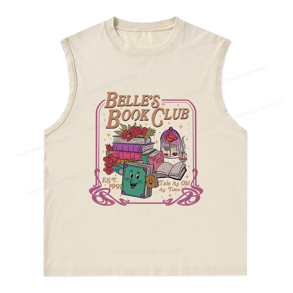 Pagewings Belle's Book Club Unisex Washed Tank Top