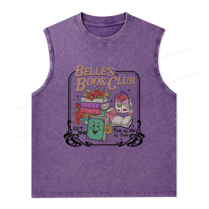 Pagewings Belle's Book Club Unisex Washed Tank Top