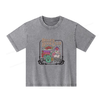 Pagewings Belle's Book Club Unisex Kids Washed T-shirt
