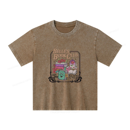 Pagewings Belle's Book Club Unisex Kids Washed T-shirt