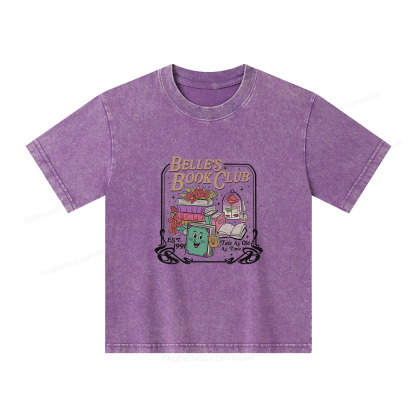Pagewings Belle's Book Club Unisex Kids Washed T-shirt