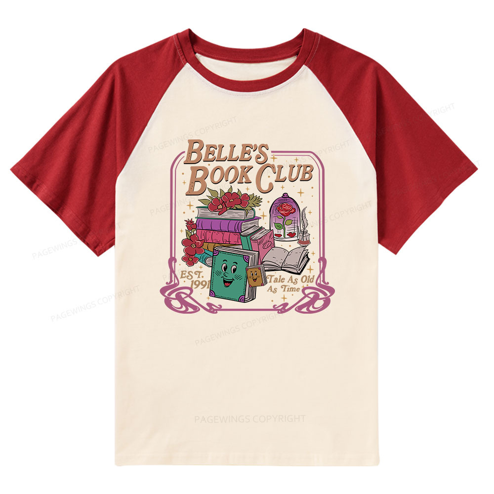 Pagewings Belle's Book Club Raglan T-shirt