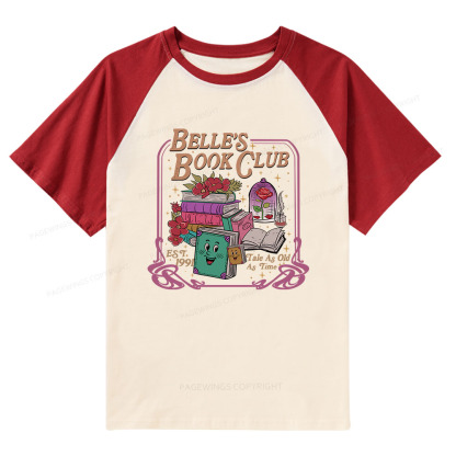 Pagewings Belle's Book Club Raglan T-shirt