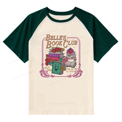 Pagewings Belle's Book Club Raglan T-shirt
