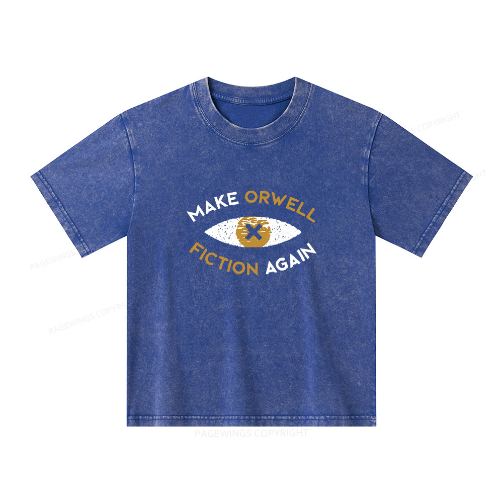 Pagewings Reading Bookish Unisex Kids Washed T-shirt