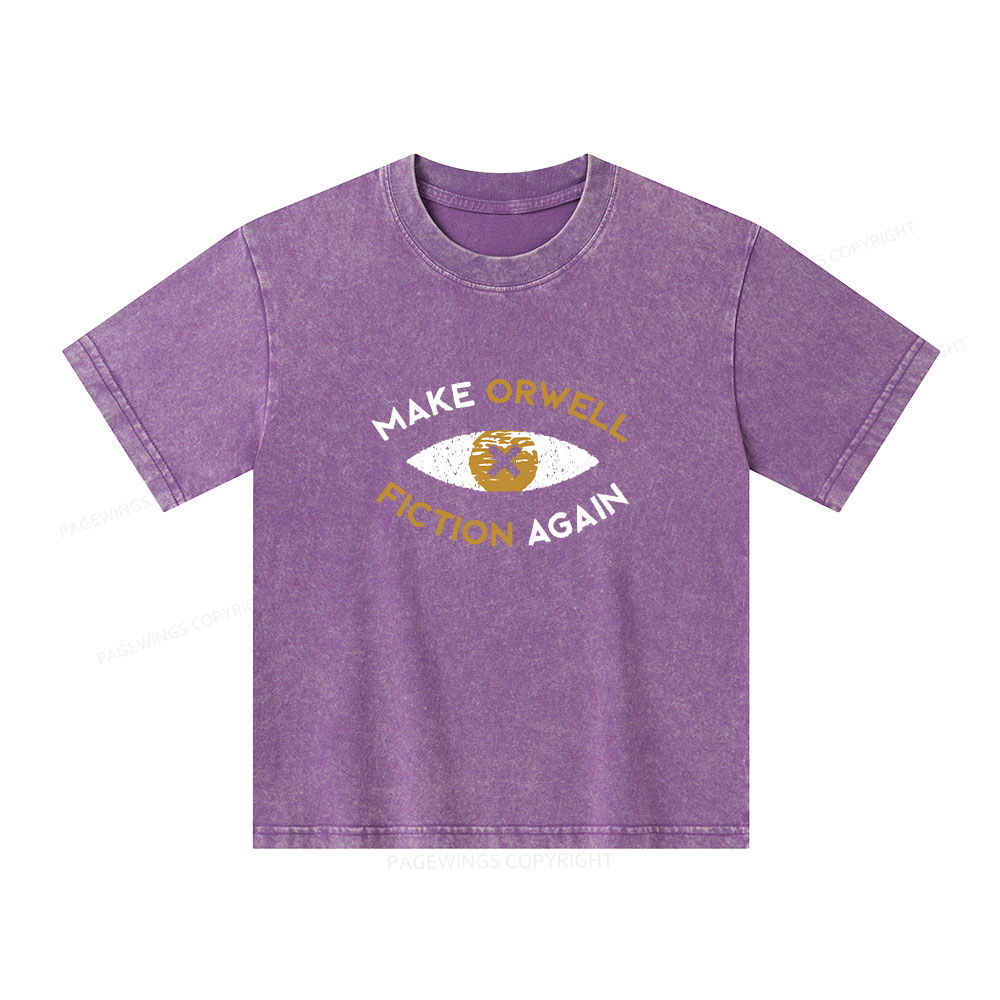 Pagewings Reading Bookish Unisex Kids Washed T-shirt