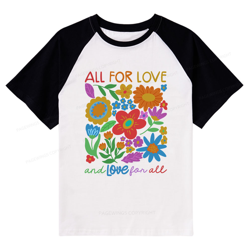 Pagewings All For Love Raglan T-shirt