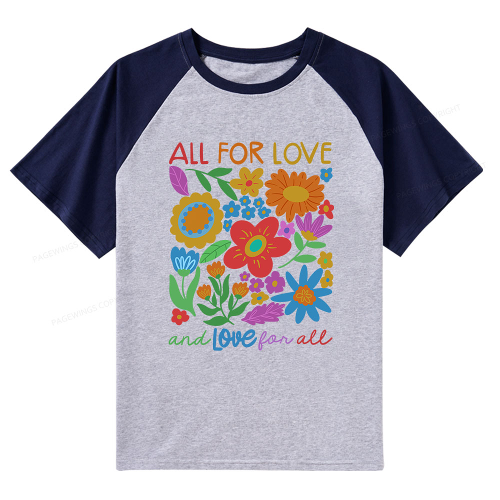 Pagewings All For Love Raglan T-shirt