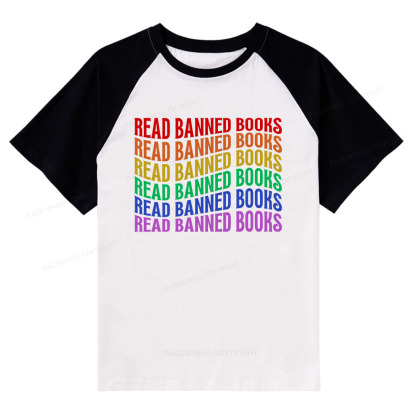Pagewings Read Banned Books Raglan T-shirt