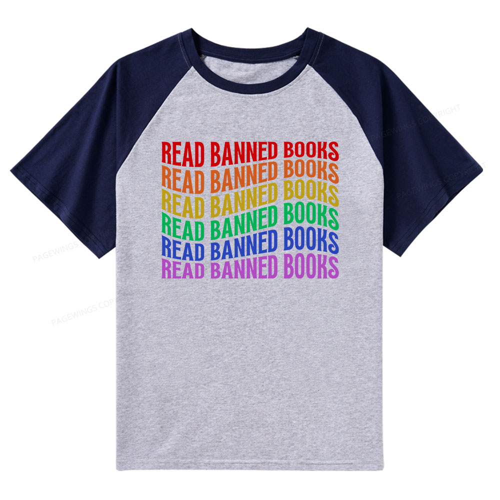 Pagewings Read Banned Books Raglan T-shirt