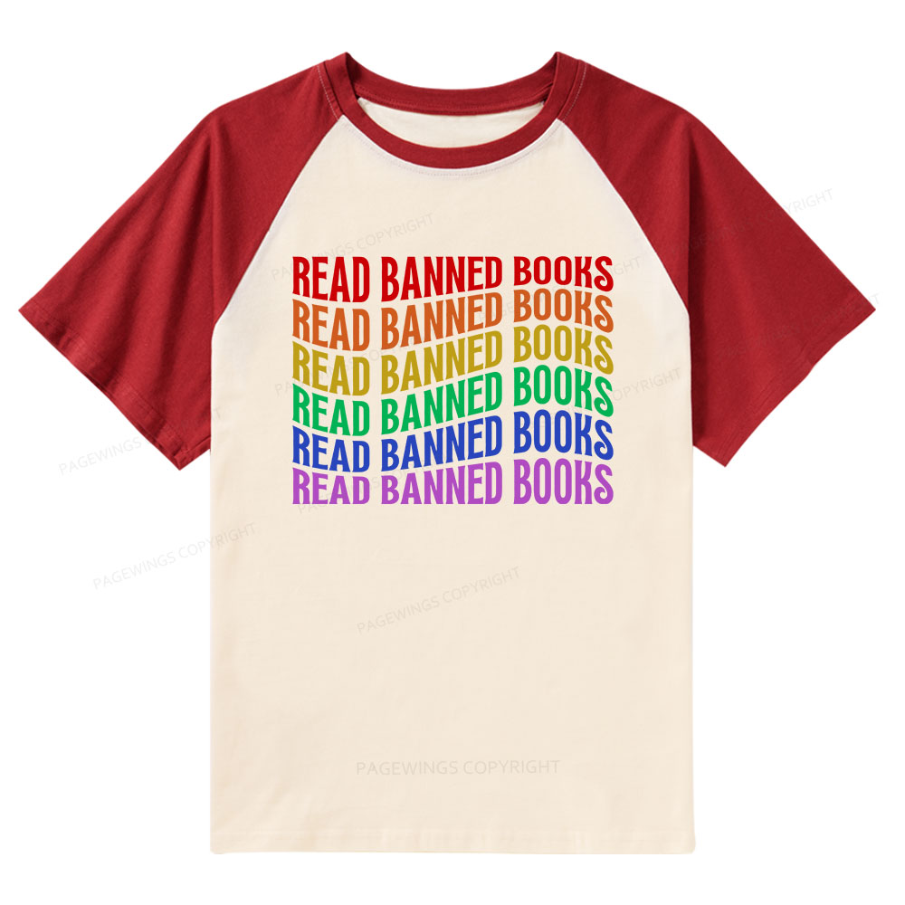 Pagewings Read Banned Books Raglan T-shirt