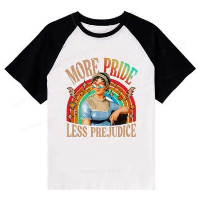 Pagewings More Pride Less Prejudice Raglan T-shirt