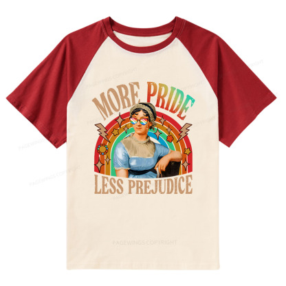 Pagewings More Pride Less Prejudice Raglan T-shirt