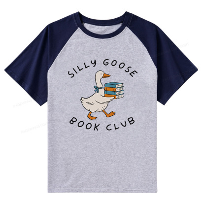 Pagewings Silly Goose Book Club Raglan T-shirt
