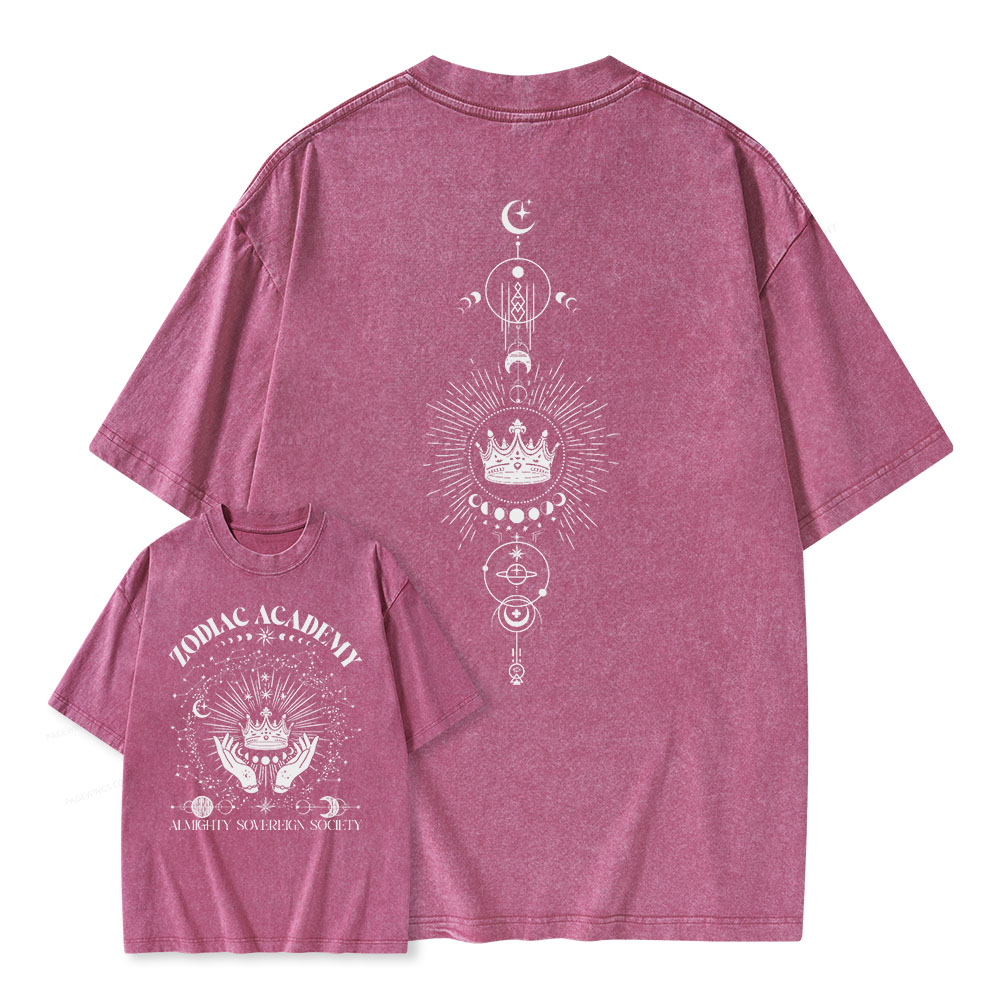 Pagewings Zodiac Academy Celestial Heirs Band Unisex Washed T-shirt