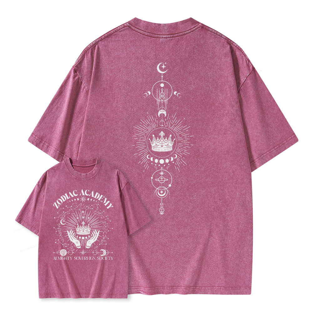 Pagewings Zodiac Academy Celestial Heirs Band Unisex Washed T-shirt